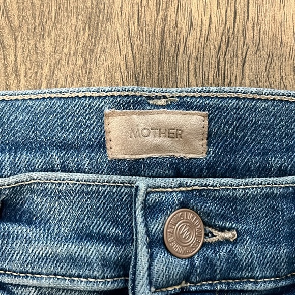 NWT MOTHER The Mid Rise Dazzler Ankle Fray Denim Jeans Size 27 - Picture 8 of 12